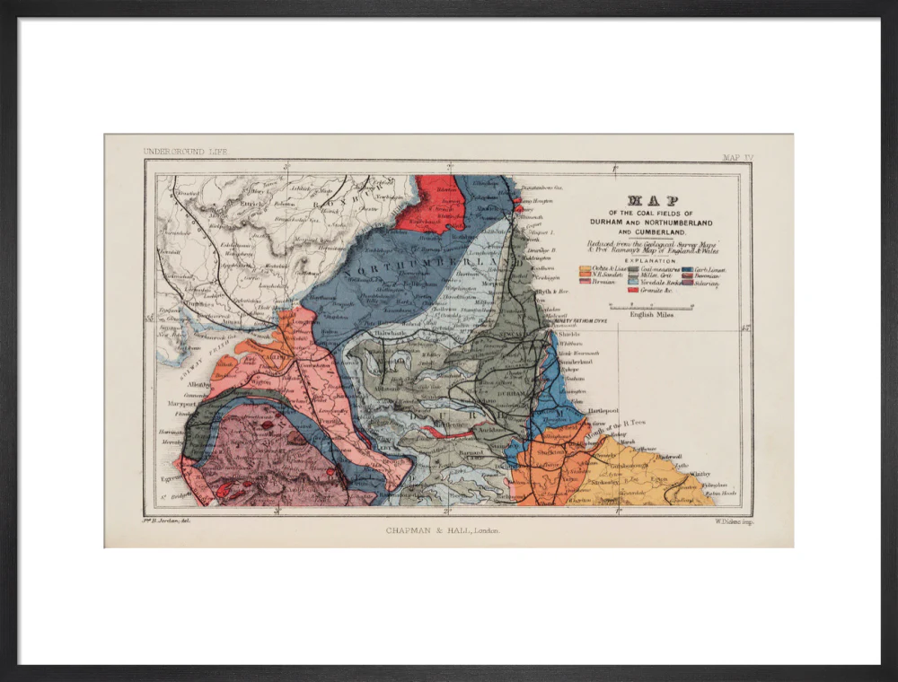 Map of the coal fields of northern England, 1869. - Image 18