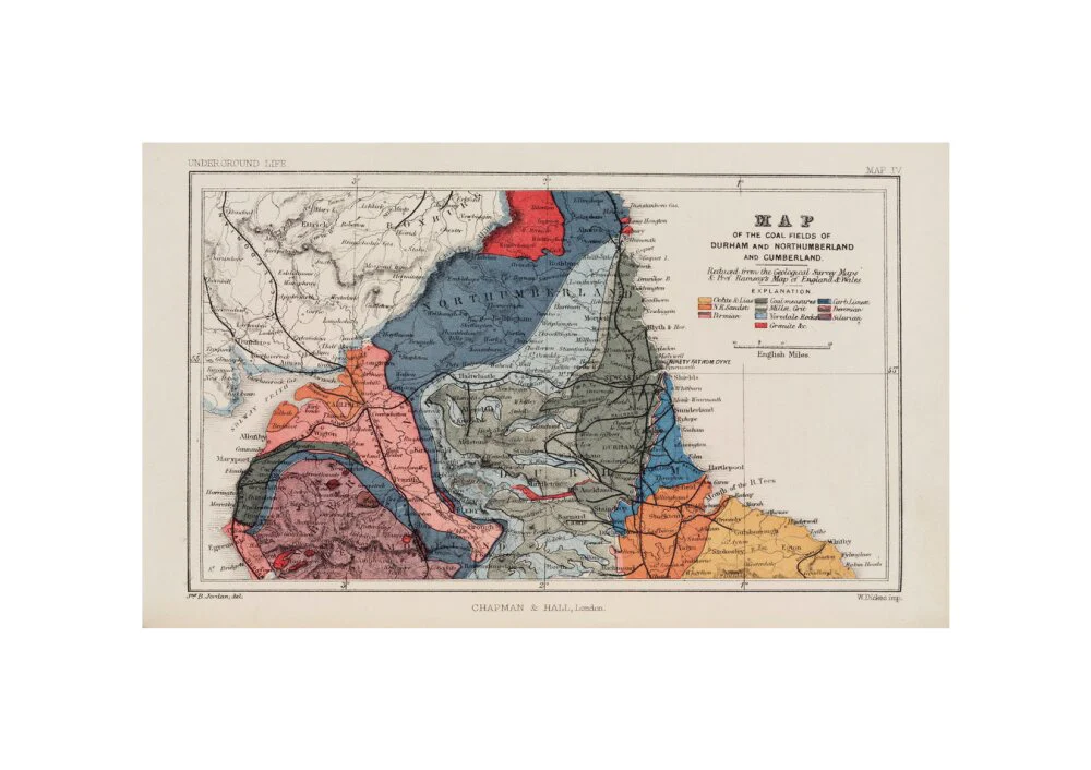 Map of the coal fields of northern England, 1869. - Image 27