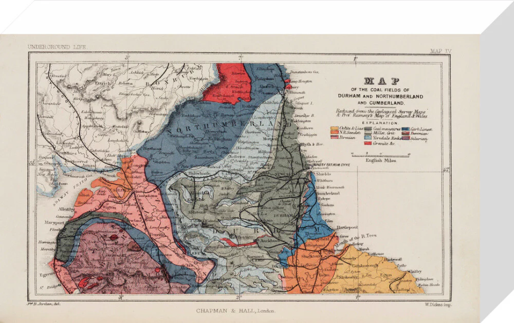 Map of the coal fields of northern England, 1869. - Image 31