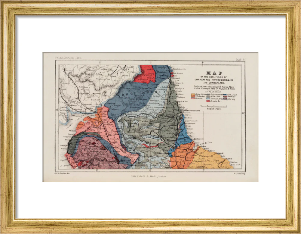 Map of the coal fields of northern England, 1869. - Image 43