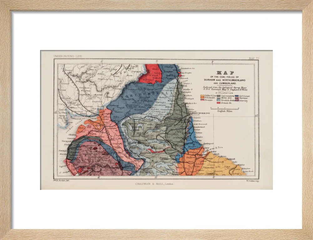 Map of the coal fields of northern England, 1869. - Image 44