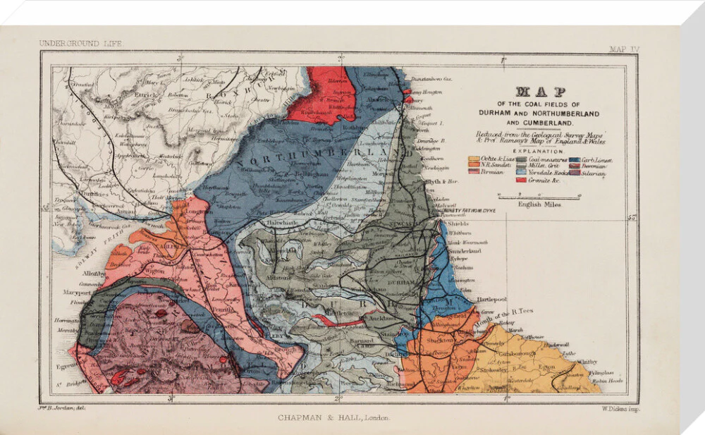 Map of the coal fields of northern England, 1869. - Image 66