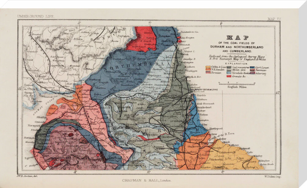 Map of the coal fields of northern England, 1869. - Image 67