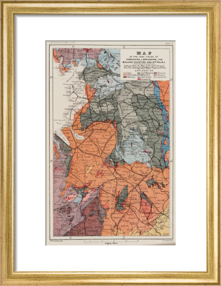 Map of the coal fields of north-west England, 1869. - Image 10