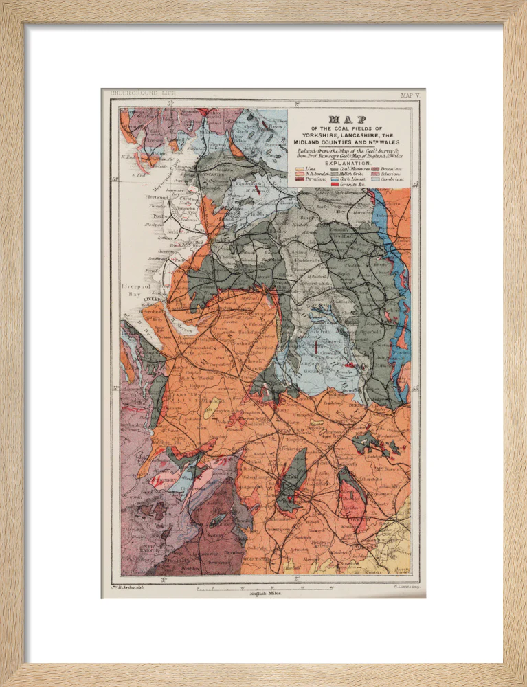 Map of the coal fields of north-west England, 1869. - Image 11