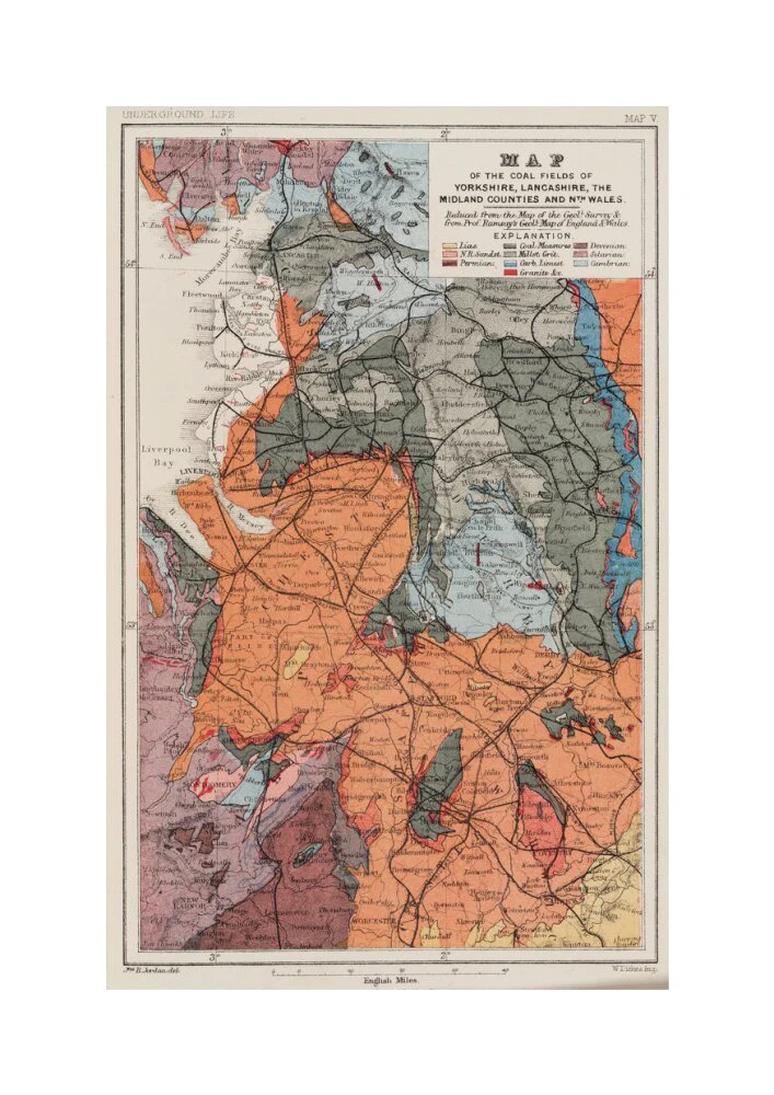 Map of the coal fields of north-west England, 1869. - Image 28
