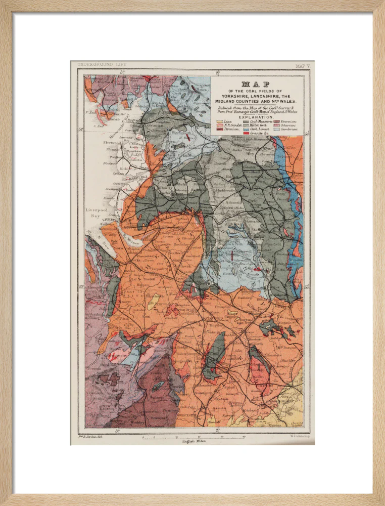 Map of the coal fields of north-west England, 1869. - Image 49