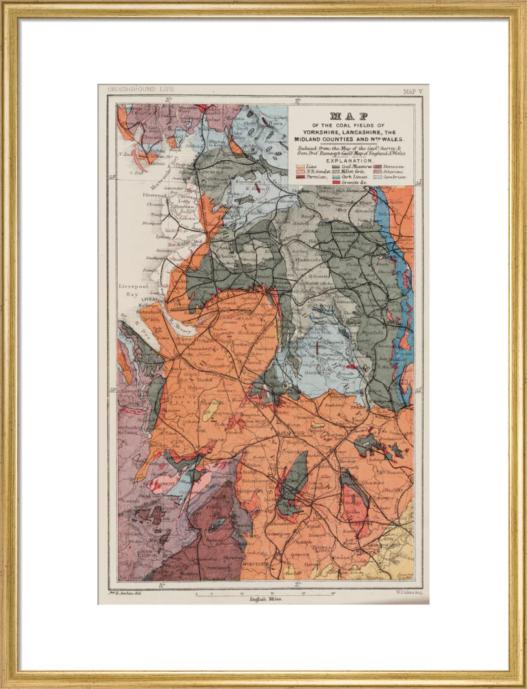 Map of the coal fields of north-west England, 1869. - Image 53