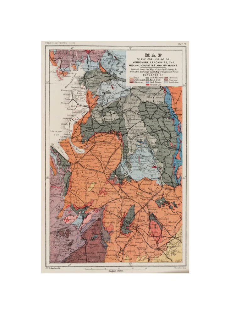 Map of the coal fields of north-west England, 1869. - Image 60