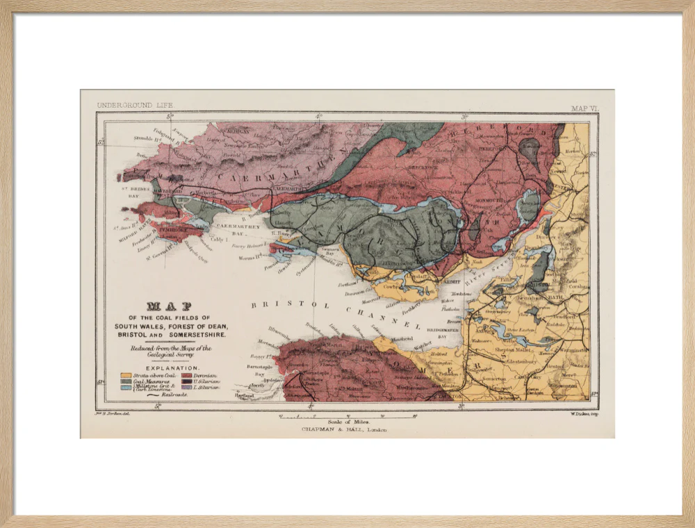 Map of the coal fields of South Wales, 1869. - Image 21