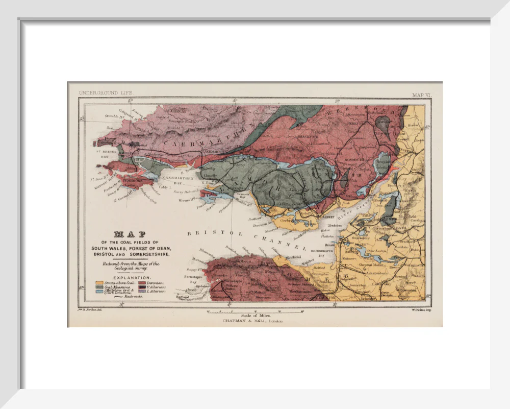 Map of the coal fields of South Wales, 1869. - Image 37