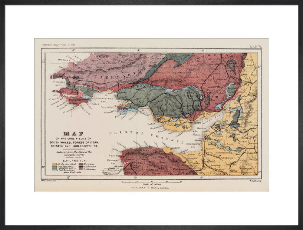 Map of the coal fields of South Wales, 1869. - Image 56