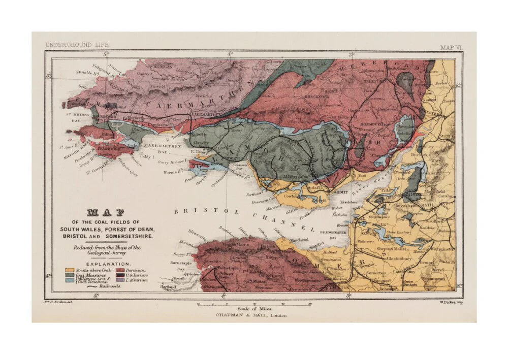 Map of the coal fields of South Wales, 1869. - Image 63