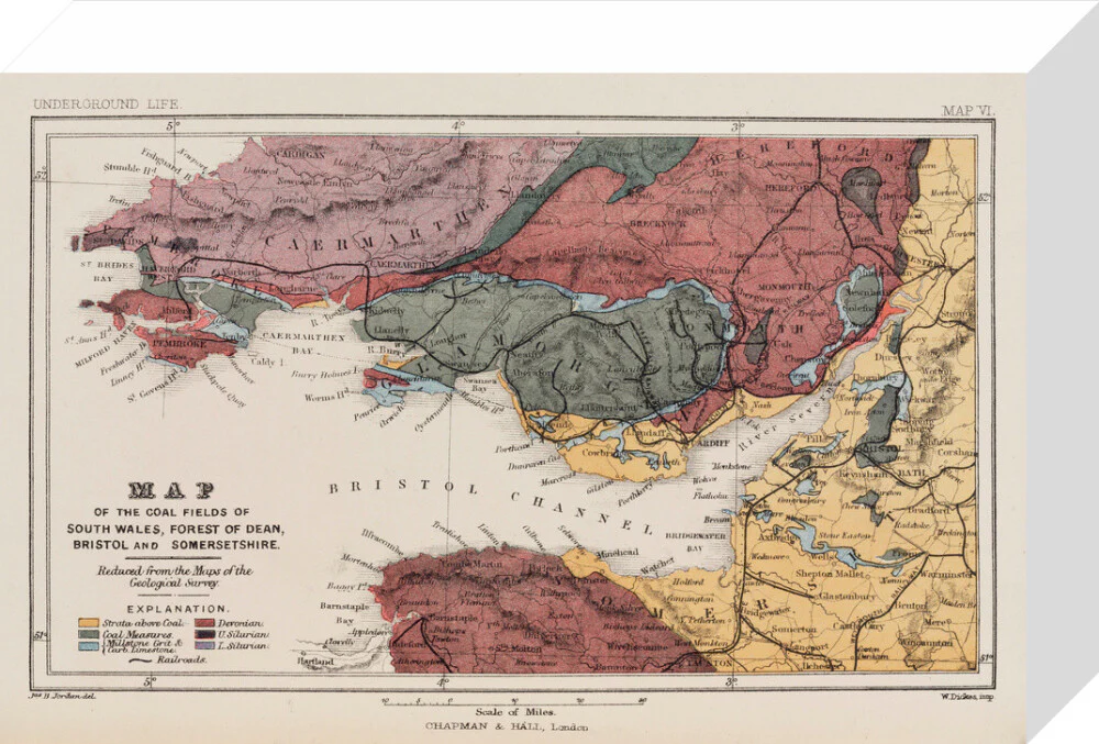 Map of the coal fields of South Wales, 1869. - Image 64