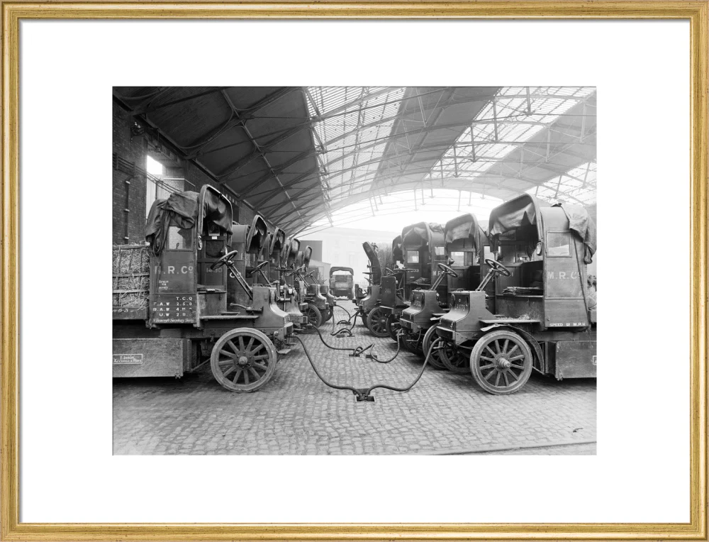 Lorries being refuelled at St Pancras goods depot, London, 11 July 1917. - Image 20