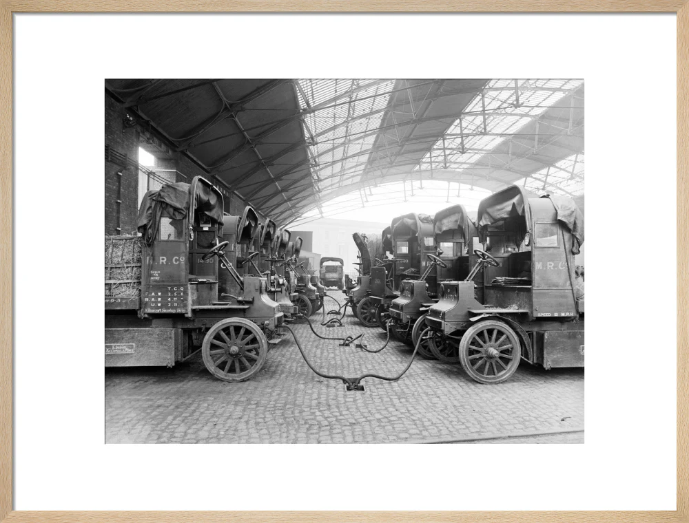 Lorries being refuelled at St Pancras goods depot, London, 11 July 1917. - Image 21