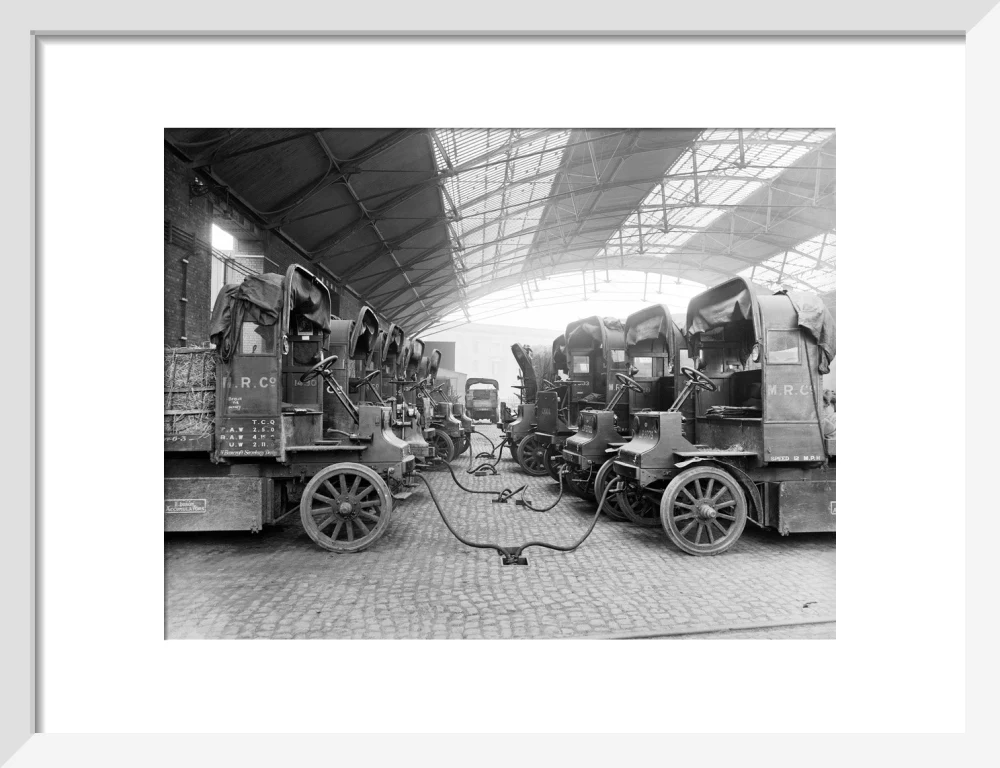 Lorries being refuelled at St Pancras goods depot, London, 11 July 1917. - Image 42