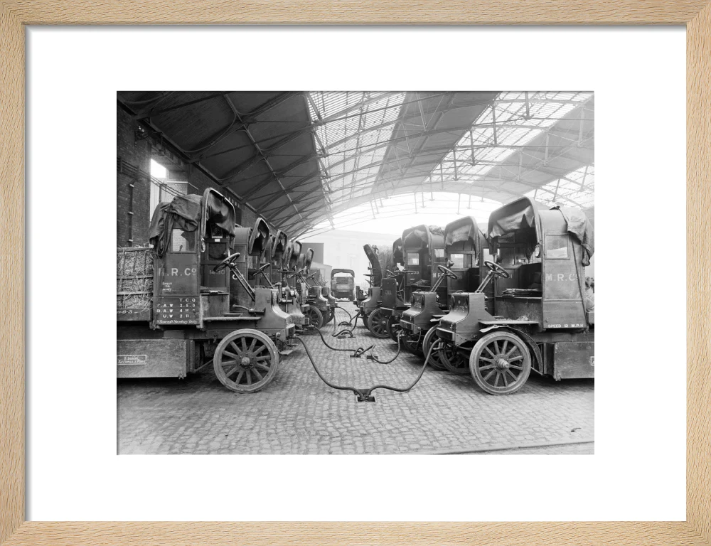 Lorries being refuelled at St Pancras goods depot, London, 11 July 1917. - Image 44