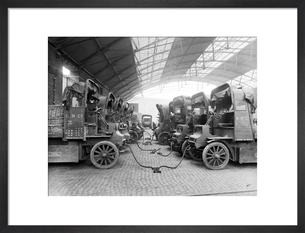 Lorries being refuelled at St Pancras goods depot, London, 11 July 1917. - Image 46