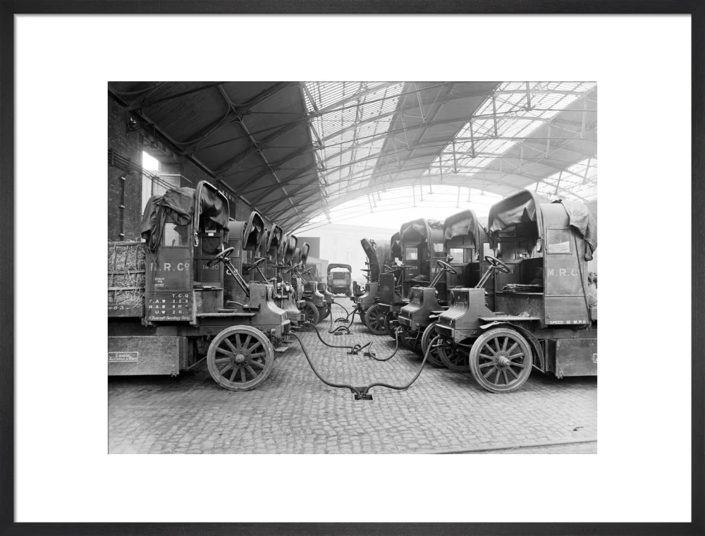 Lorries being refuelled at St Pancras goods depot, London, 11 July 1917. - Image 51