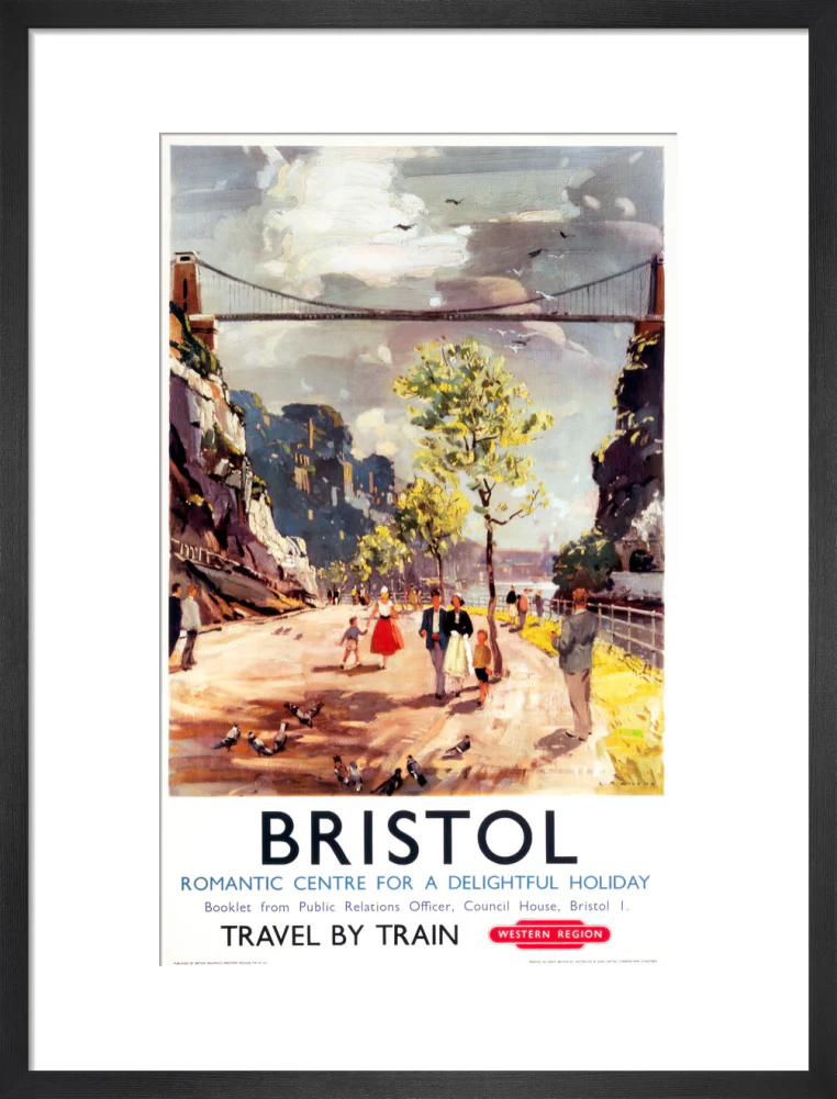 'Bristol - Romantic Centre for a Delightful Holiday', BR poster, c 1950s. - Image 13
