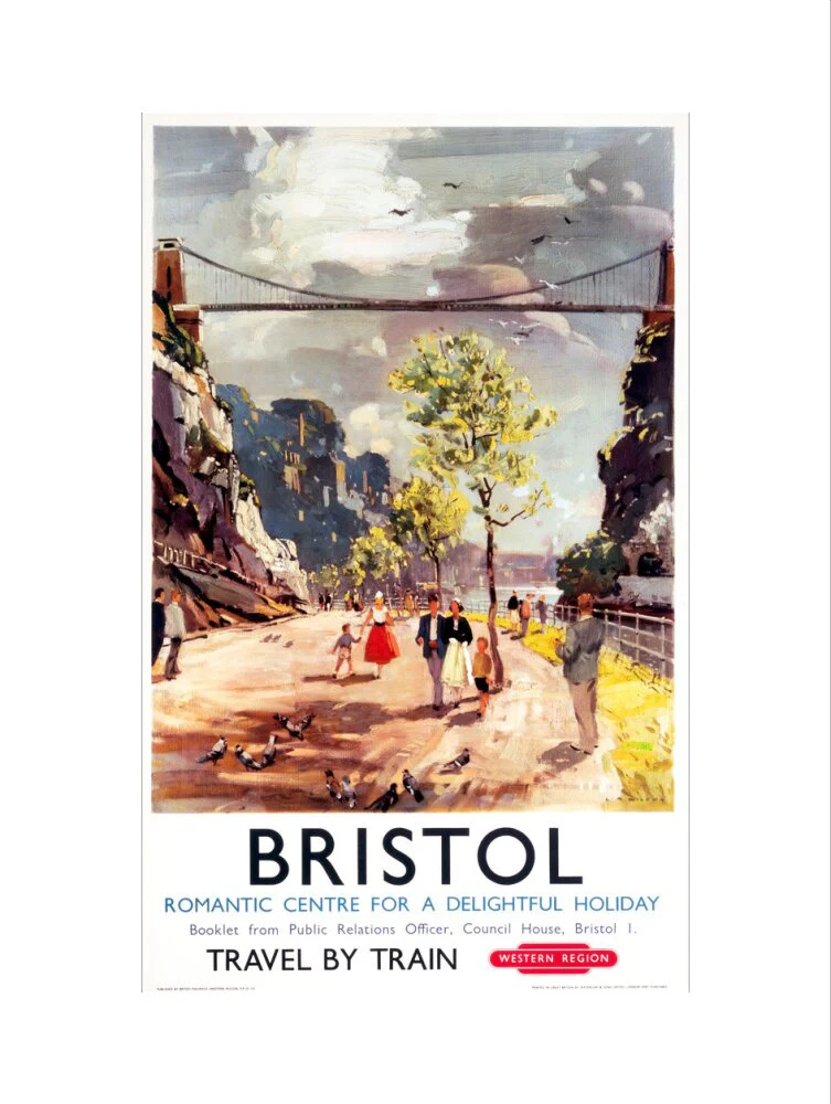'Bristol - Romantic Centre for a Delightful Holiday', BR poster, c 1950s. - Image 17