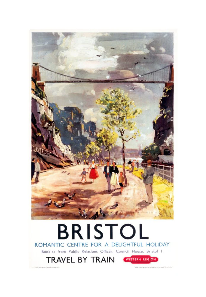 'Bristol - Romantic Centre for a Delightful Holiday', BR poster, c 1950s. - Image 61