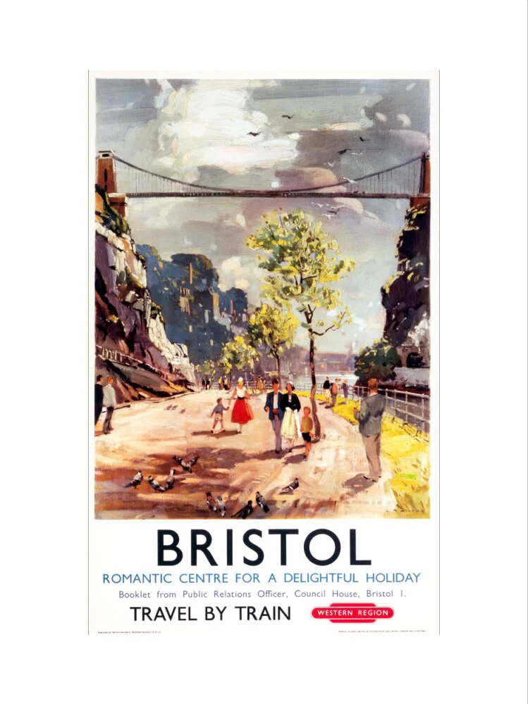 'Bristol - Romantic Centre for a Delightful Holiday', BR poster, c 1950s. - Image 7