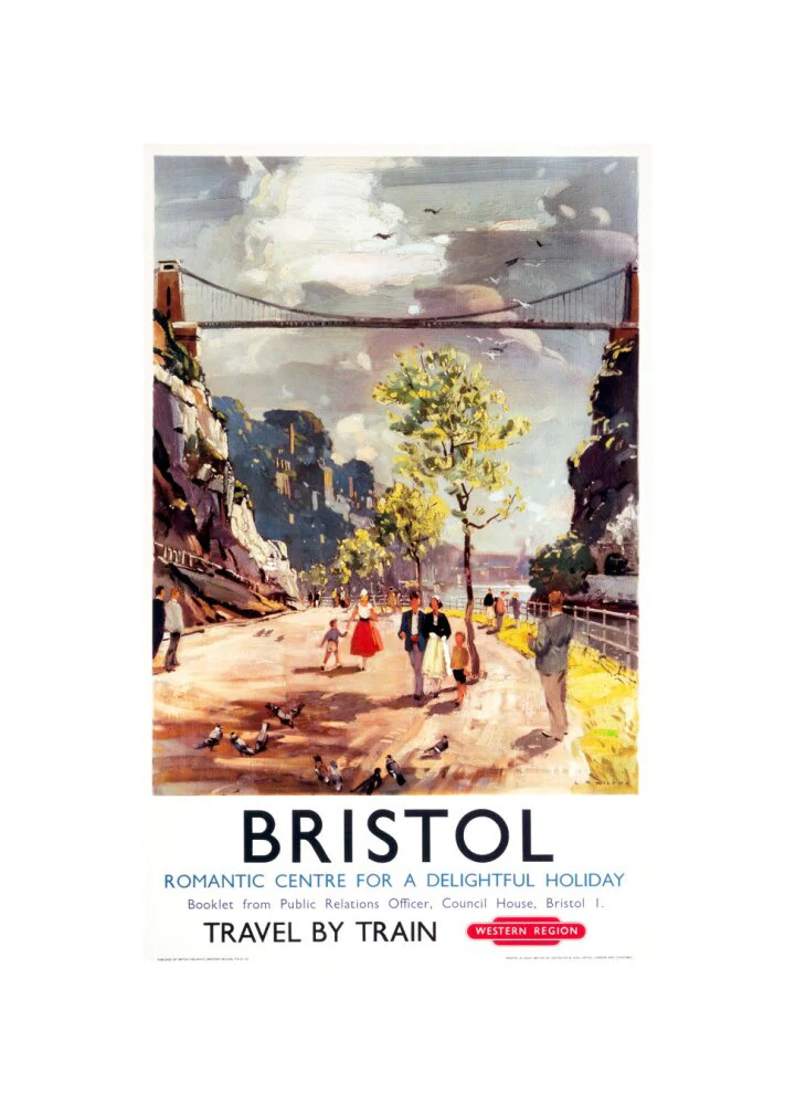 'Bristol - Romantic Centre for a Delightful Holiday', BR poster, c 1950s. - Image 93