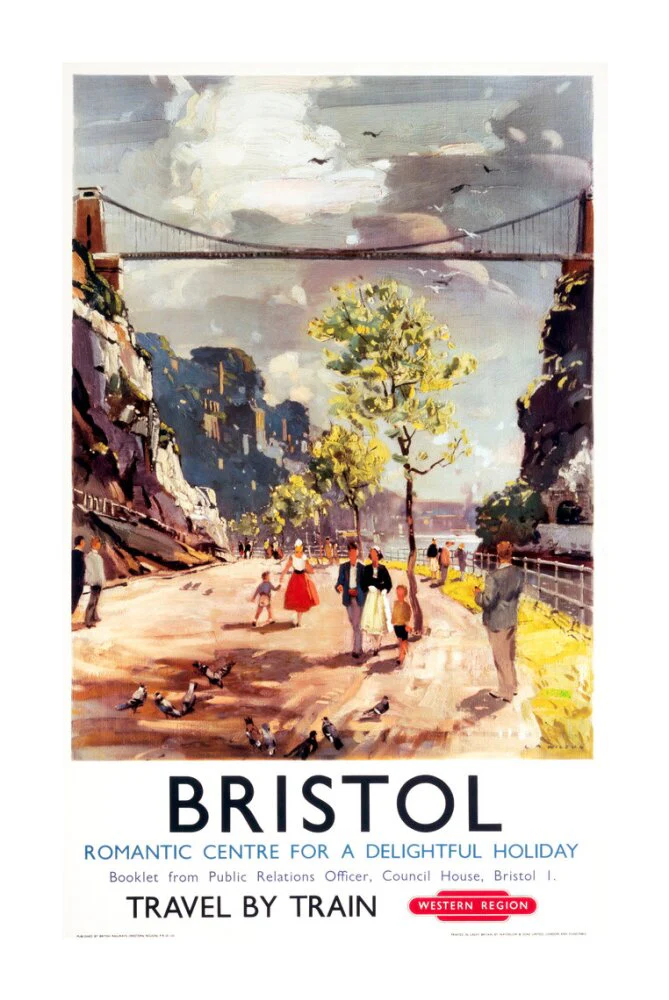 'Bristol - Romantic Centre for a Delightful Holiday', BR poster, c 1950s. - Image 96