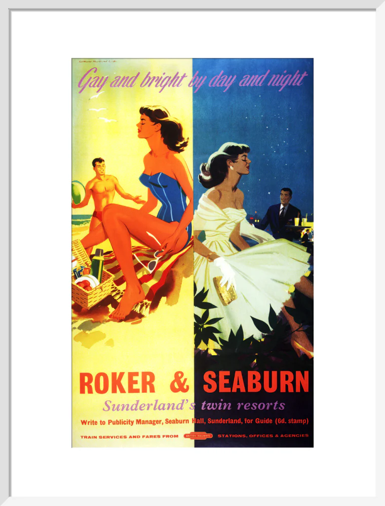 'Roker & Seaburn: Sunderland's Twin Resorts', BR poster, 1962. - Image 19
