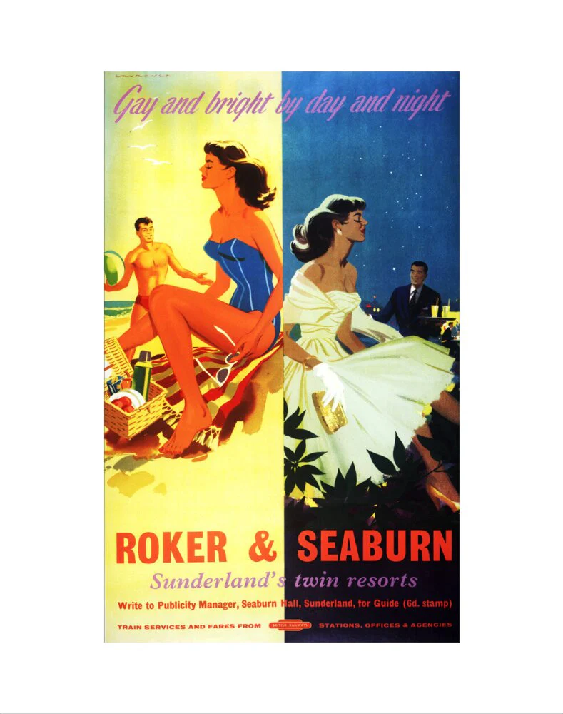 'Roker & Seaburn: Sunderland's Twin Resorts', BR poster, 1962. - Image 2
