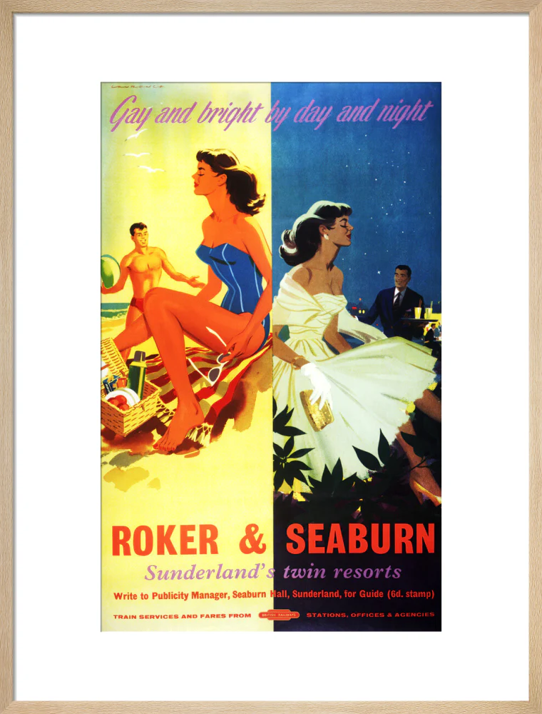 'Roker & Seaburn: Sunderland's Twin Resorts', BR poster, 1962. - Image 21