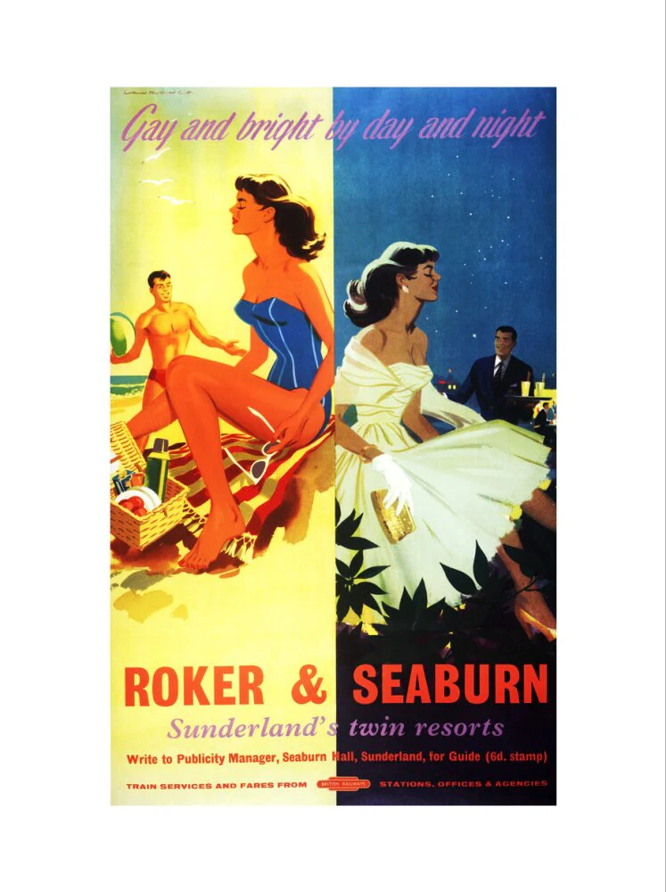 'Roker & Seaburn: Sunderland's Twin Resorts', BR poster, 1962. - Image 22