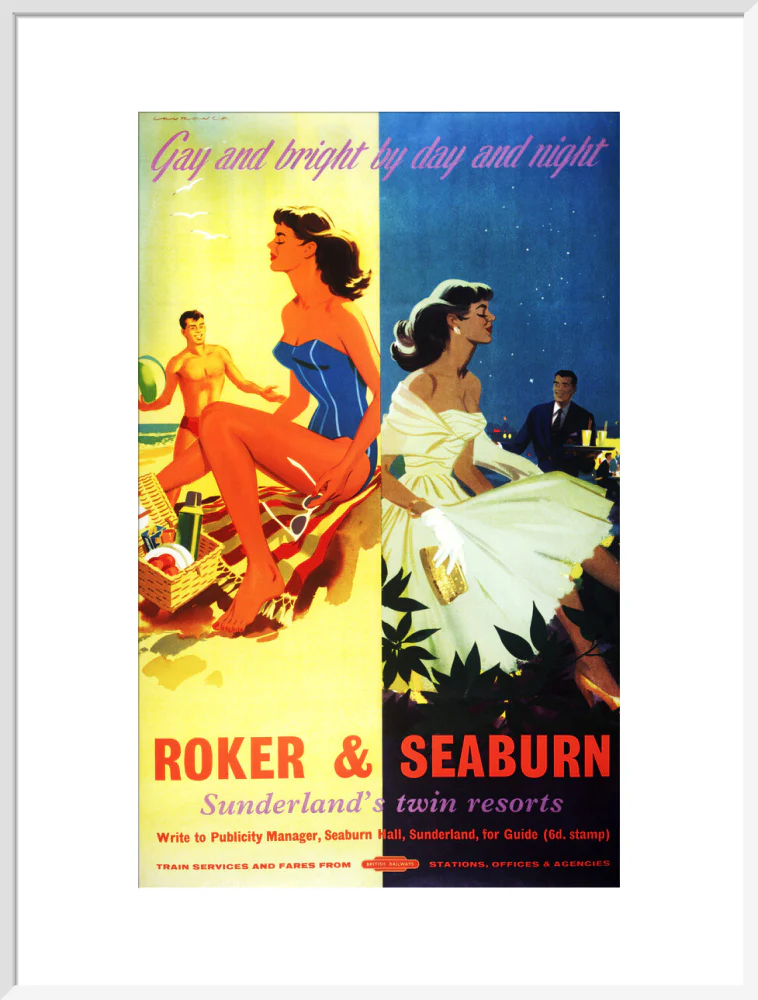 'Roker & Seaburn: Sunderland's Twin Resorts', BR poster, 1962. - Image 24