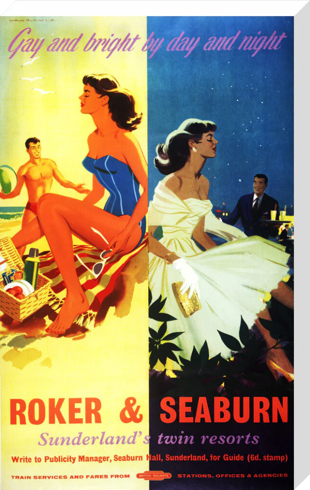 'Roker & Seaburn: Sunderland's Twin Resorts', BR poster, 1962. - Image 33