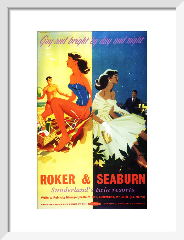 'Roker & Seaburn: Sunderland's Twin Resorts', BR poster, 1962. - Image 42