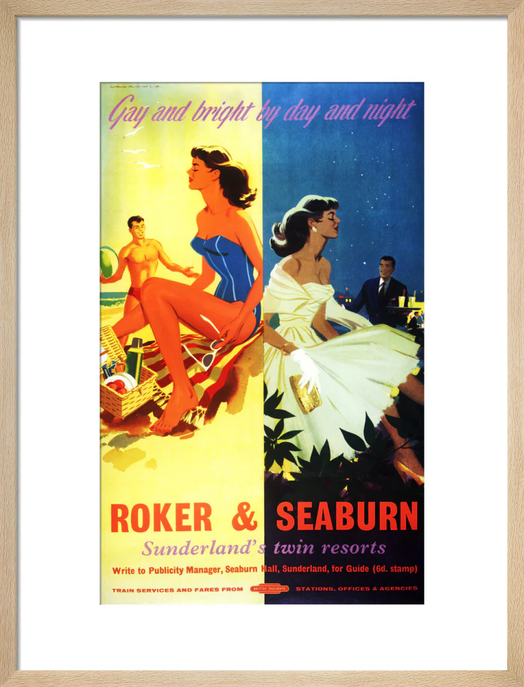 'Roker & Seaburn: Sunderland's Twin Resorts', BR poster, 1962. - Image 49