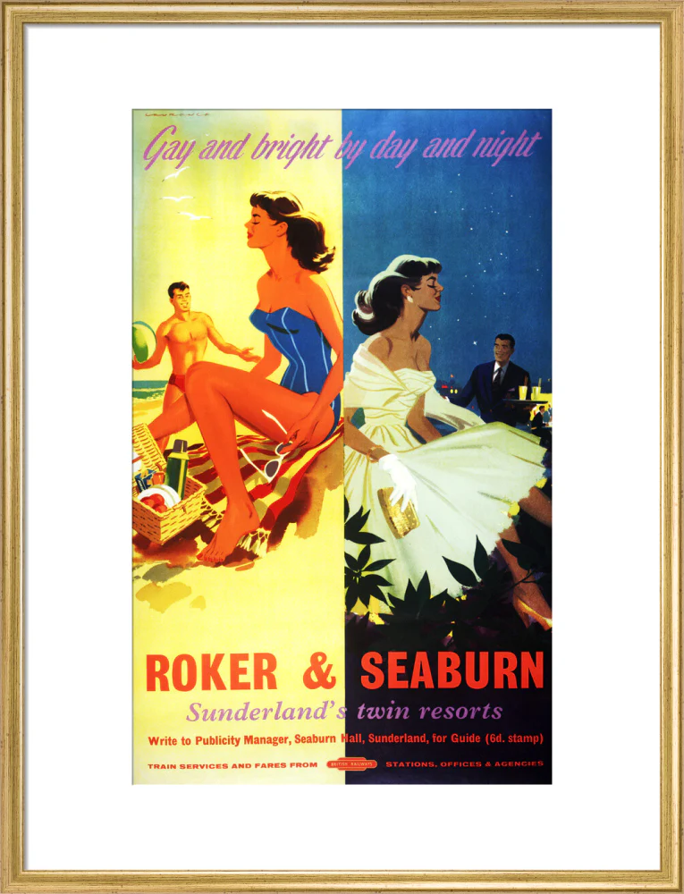 'Roker & Seaburn: Sunderland's Twin Resorts', BR poster, 1962. - Image 53