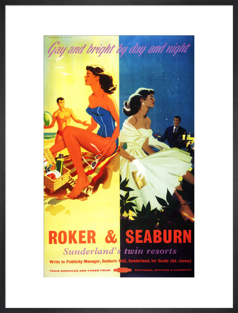 'Roker & Seaburn: Sunderland's Twin Resorts', BR poster, 1962. - Image 56