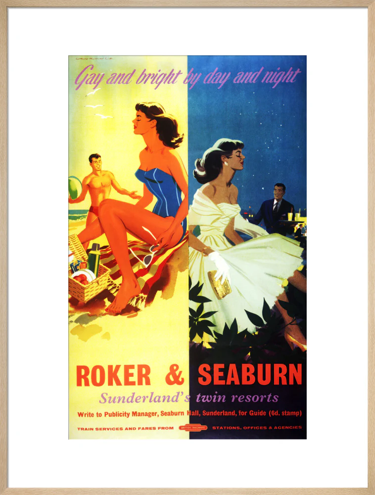 'Roker & Seaburn: Sunderland's Twin Resorts', BR poster, 1962. - Image 59