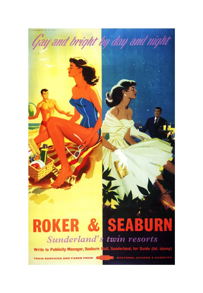 'Roker & Seaburn: Sunderland's Twin Resorts', BR poster, 1962. - Image 61