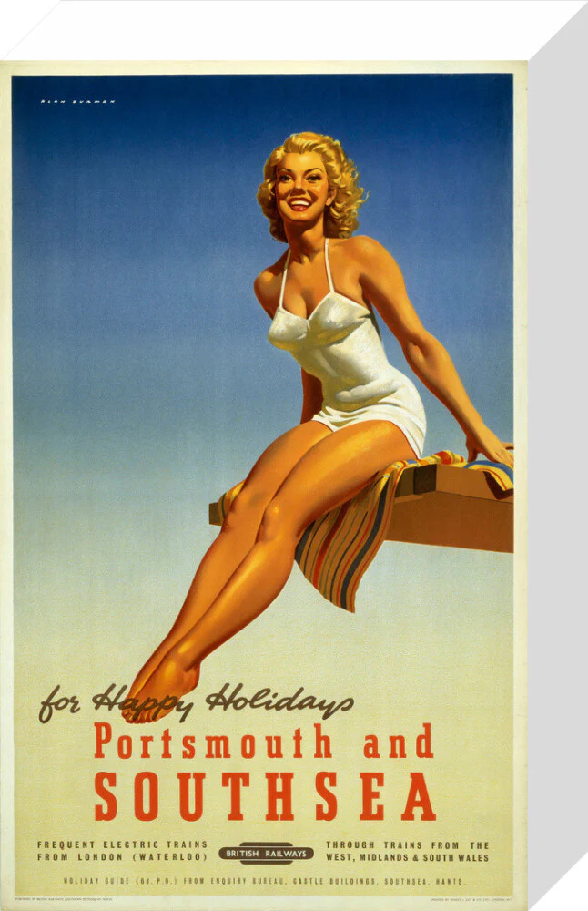 'Portsmouth and Southsea', BR poster, 1950s. - Image 64