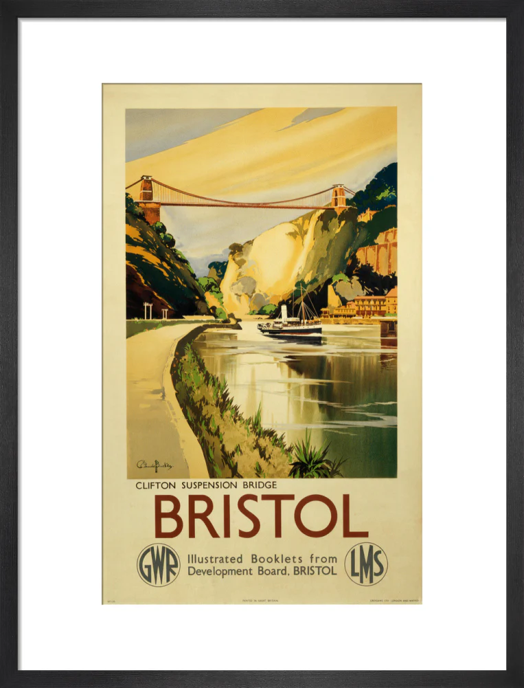 'Clifton Suspension Bridge, Bristol', GWR/LMS poster, c 1936. - Image 13