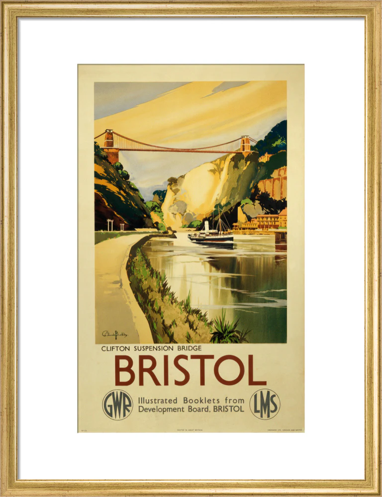 'Clifton Suspension Bridge, Bristol', GWR/LMS poster, c 1936. - Image 15