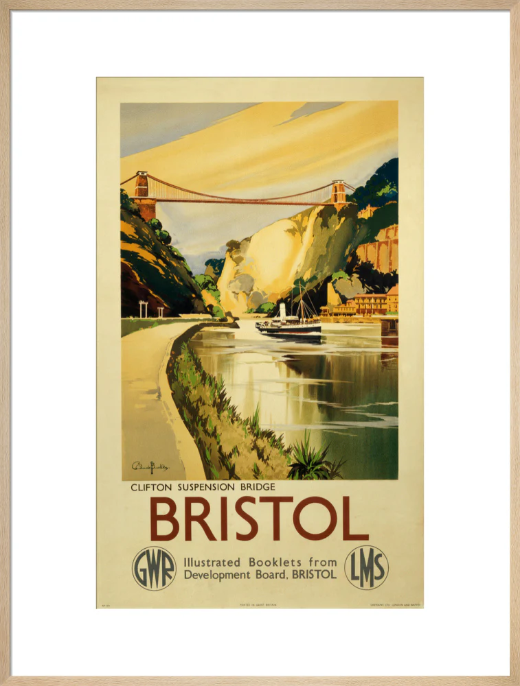 'Clifton Suspension Bridge, Bristol', GWR/LMS poster, c 1936. - Image 26