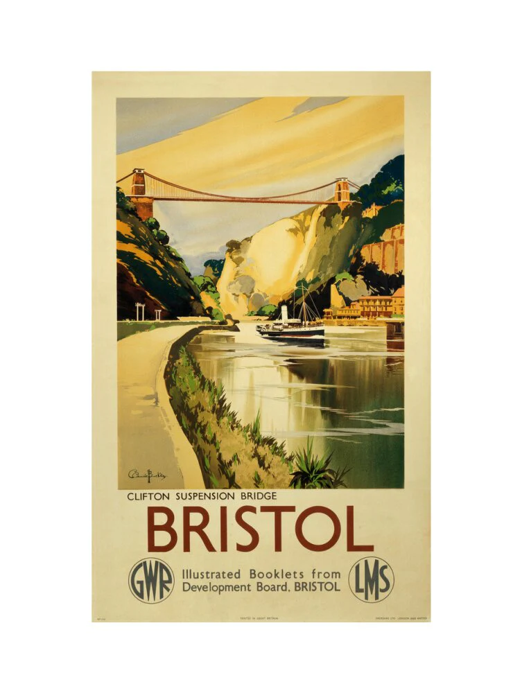 'Clifton Suspension Bridge, Bristol', GWR/LMS poster, c 1936. - Image 50