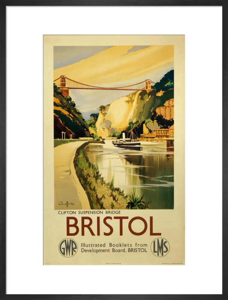 'Clifton Suspension Bridge, Bristol', GWR/LMS poster, c 1936. - Image 51