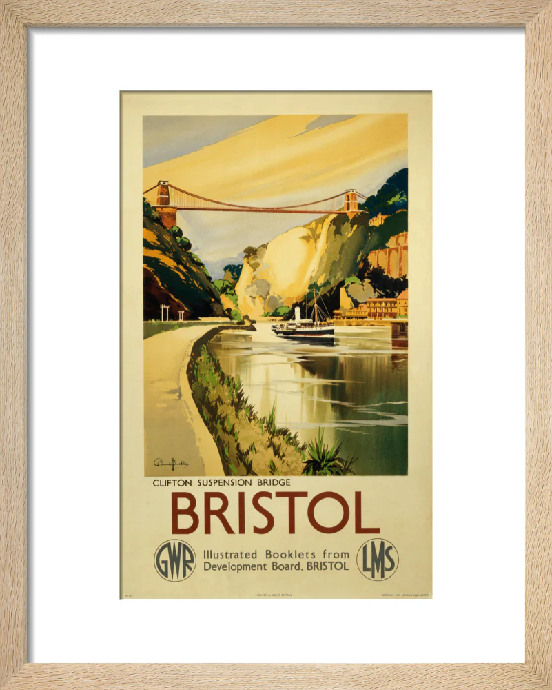 'Clifton Suspension Bridge, Bristol', GWR/LMS poster, c 1936. - Image 6