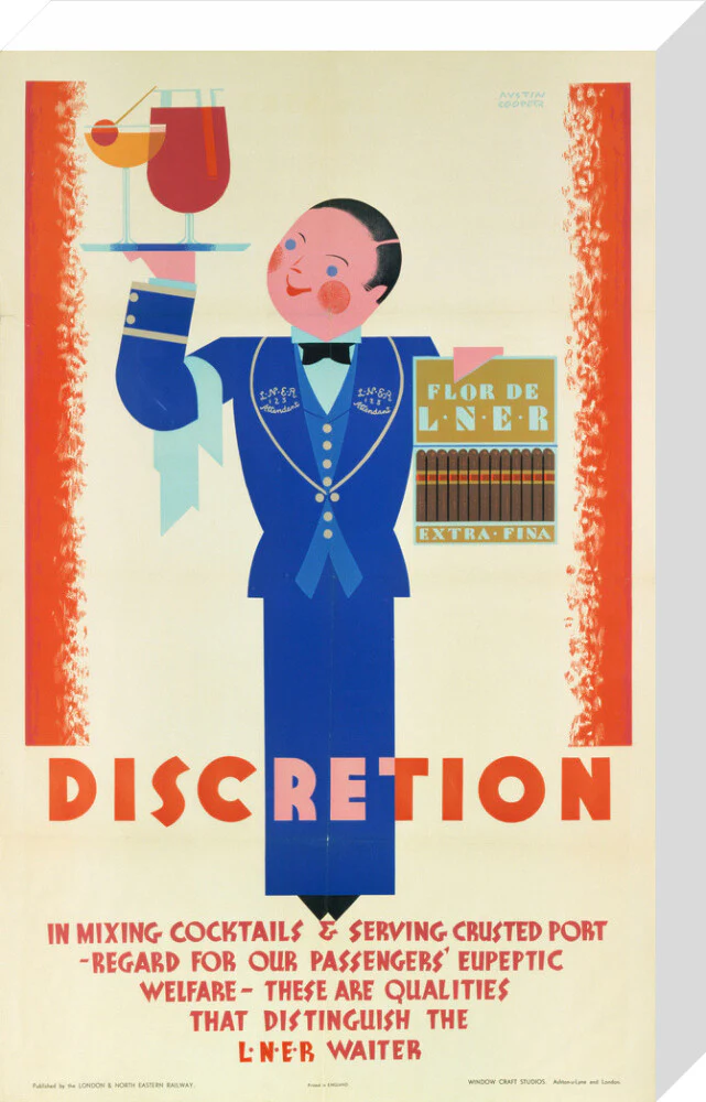 'Discretion', LNER poster, 1933. - Image 32